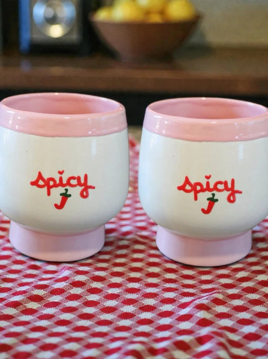 Pink Spicy Marg Cups Set of 2