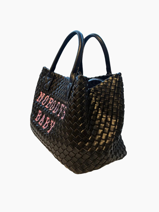 Nobody's Baby Embroidered Woven Bag