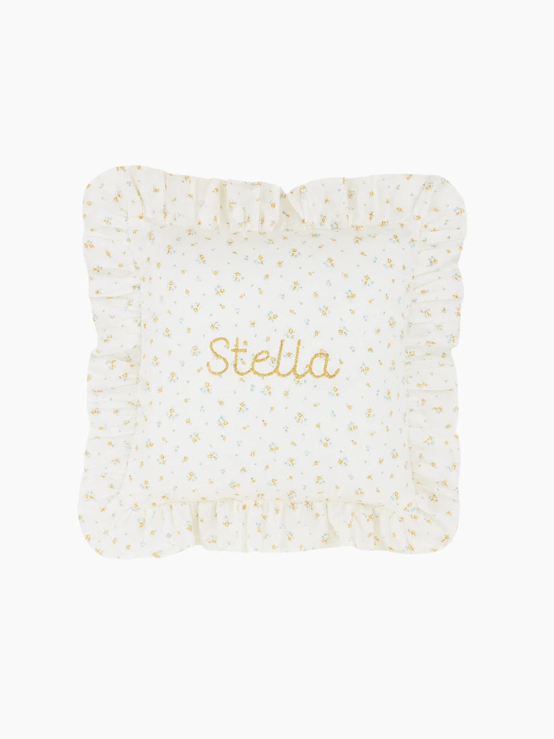 Personalised Ruffle Baby Cushion Cover