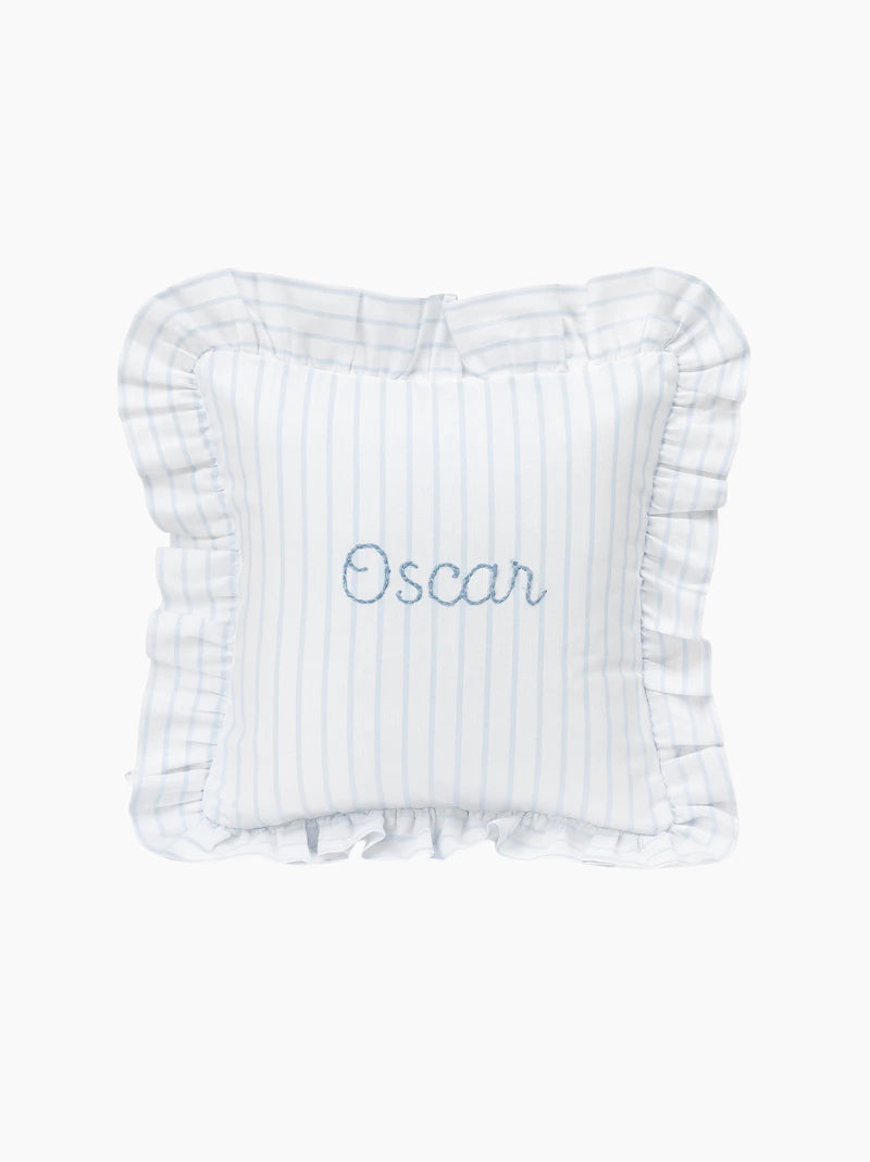 Personalised Ruffle Baby Cushion Cover