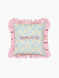 Personalised Ruffle Baby Cushion Cover