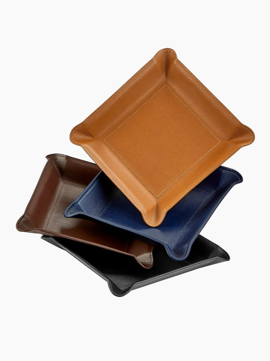 Personalised Leather Valet Tray