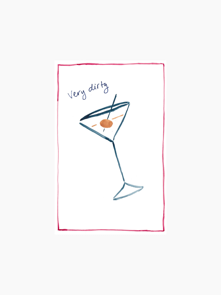 Very Dirty Martini Tea Towel