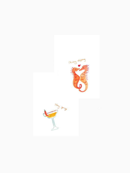 Skinny Dipping & Very Spicy Napkins Set of 2