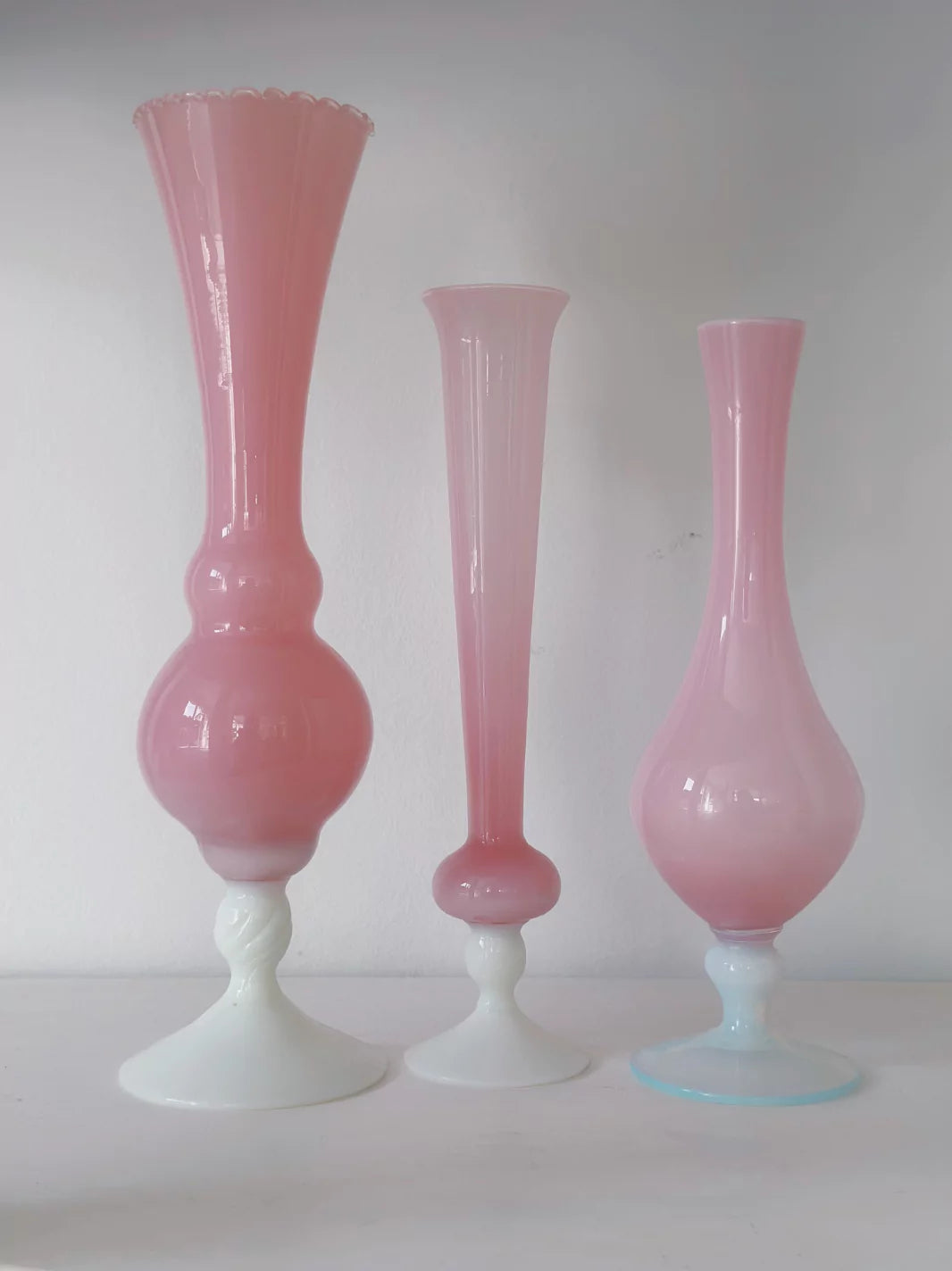 Rose Pink Vases Set of 3