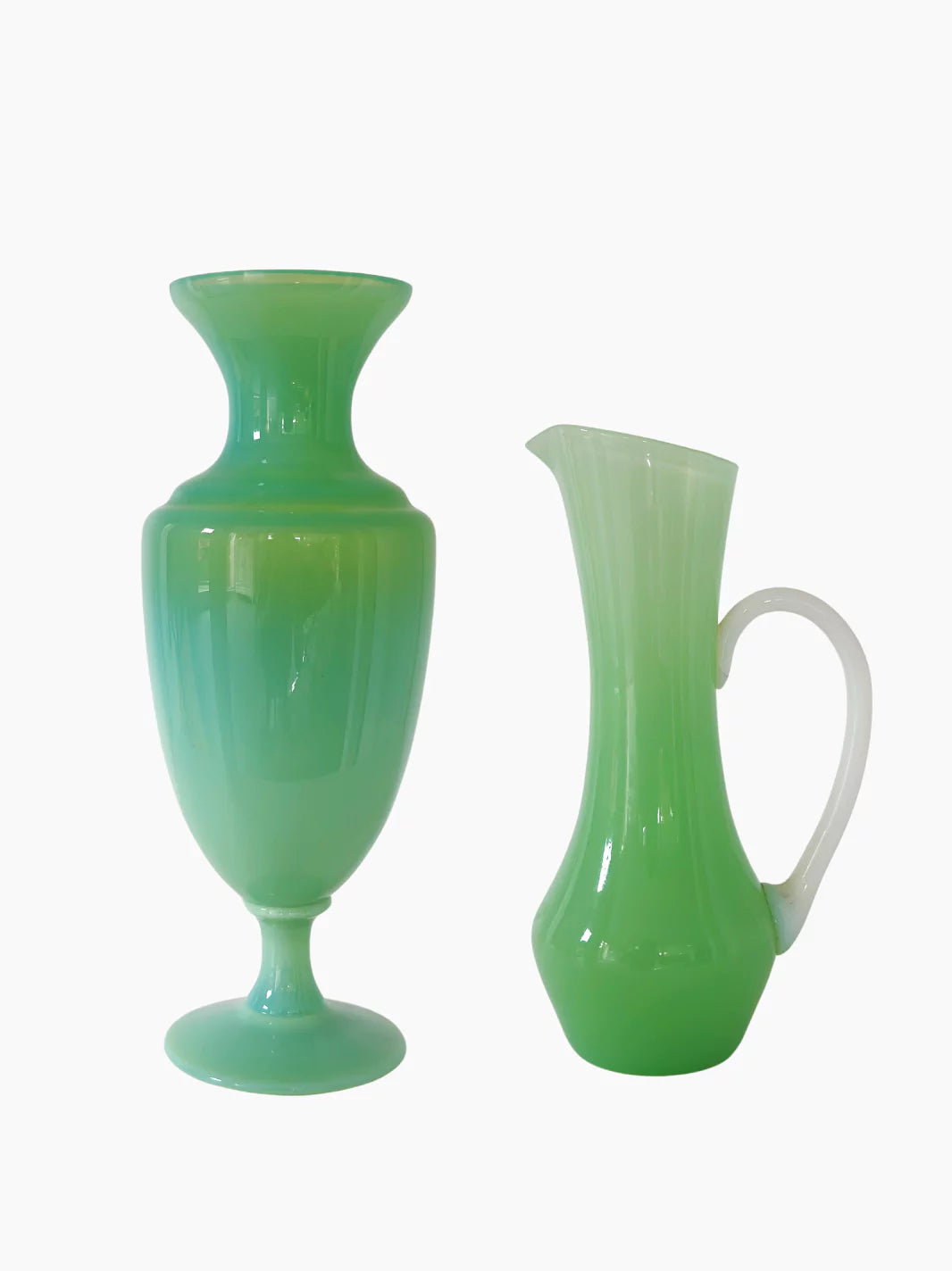 Green Vases Set of 2