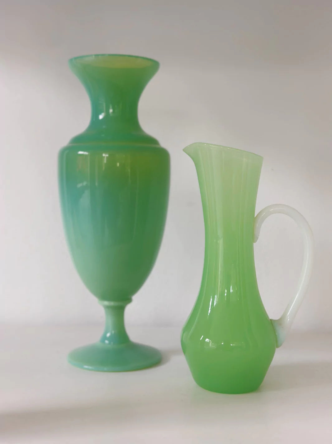 Green Vases Set of 2