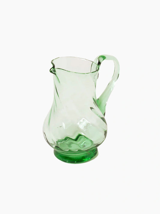 Green Glass Pitcher