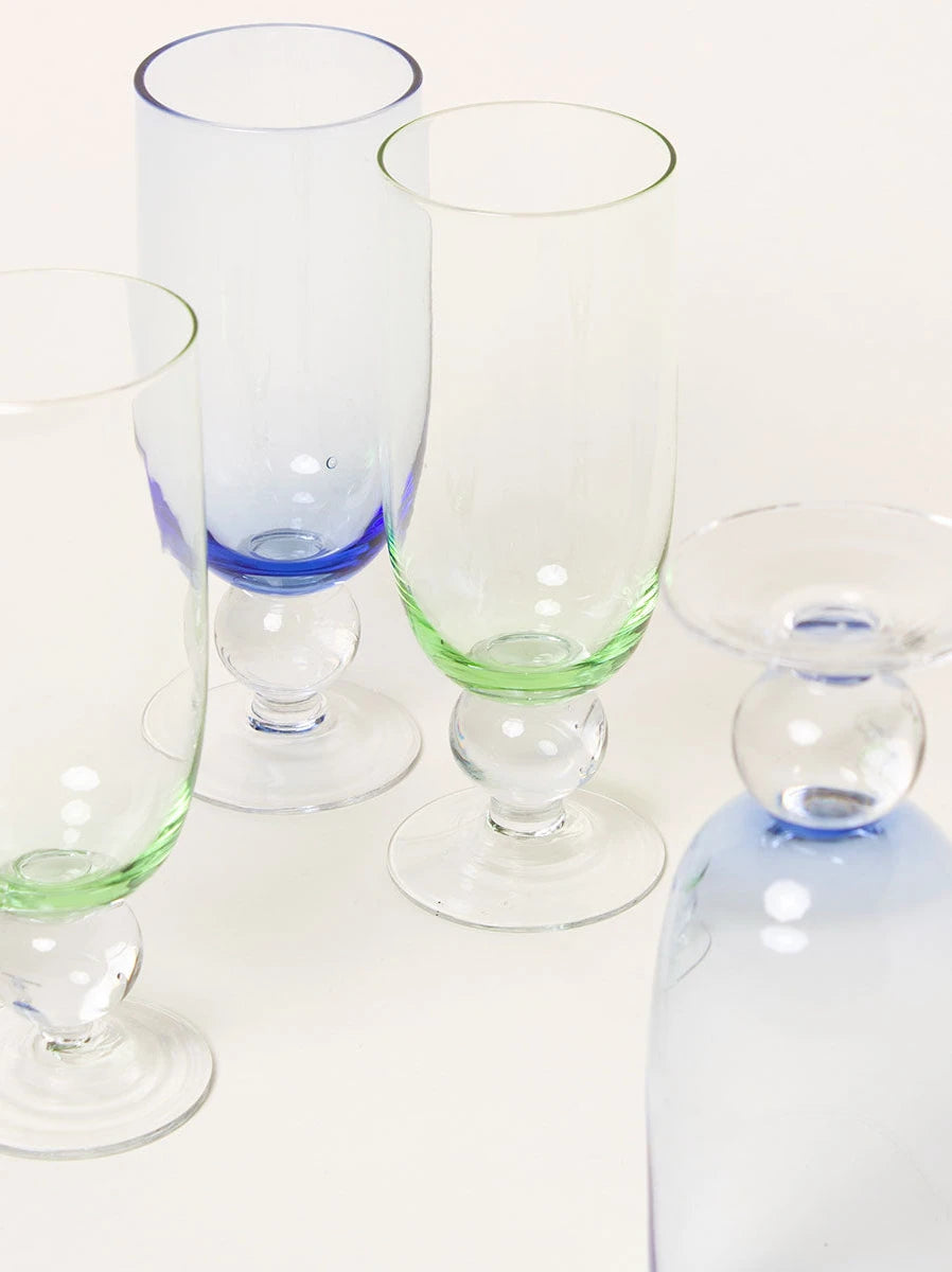 Blue & Green Flutes Set Of 4