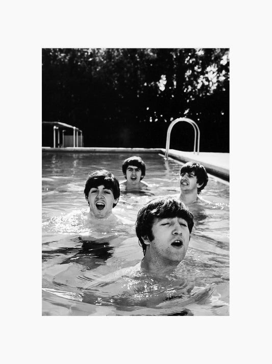 The Beatles Taking A Dip Art Print