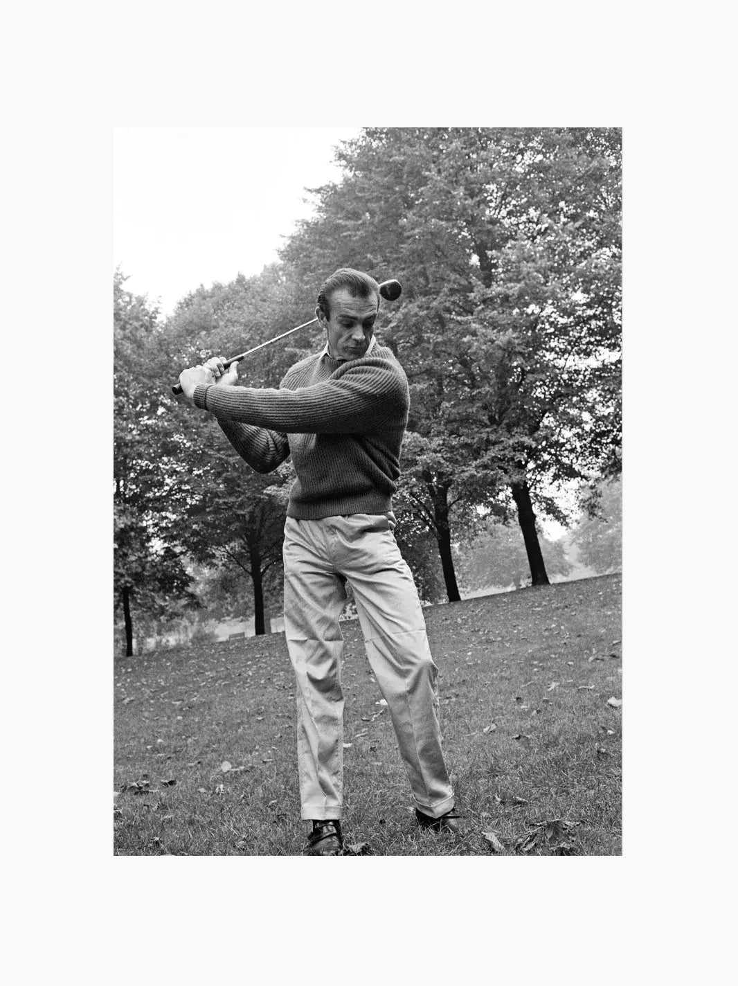 Sean Connery Plays Golf Art Print