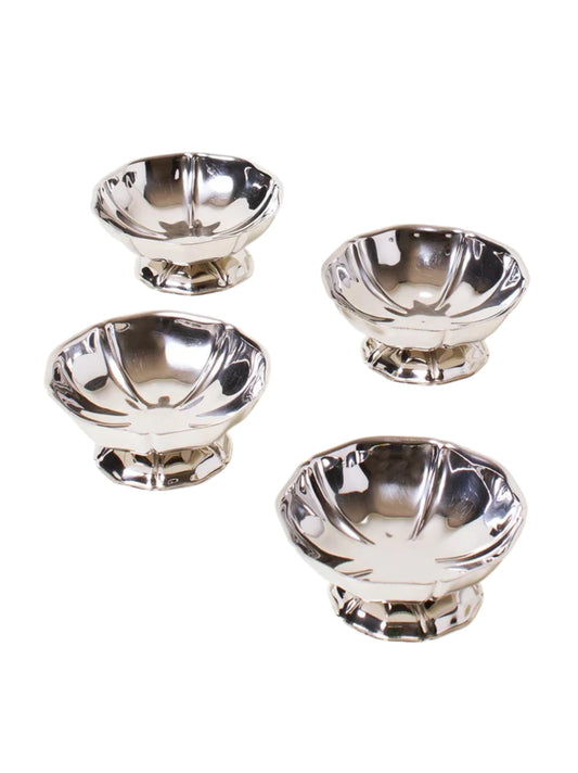 Large Silver Coupes Set of 4