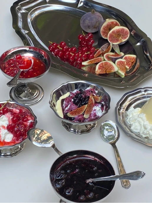 Large Silver Coupes Set of 4