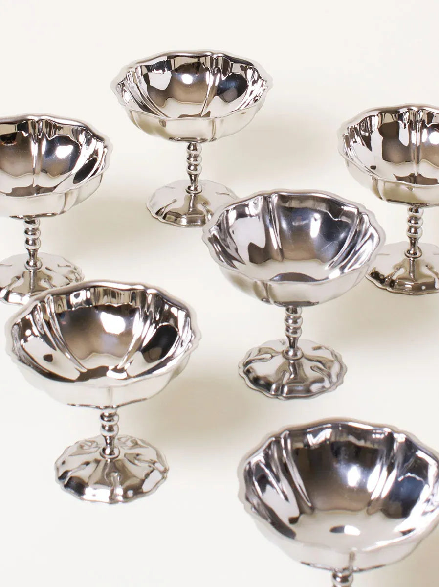 Silver Coupes Set of 6