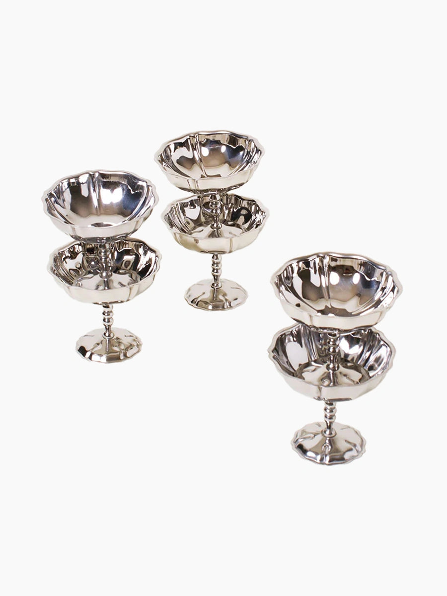 Silver Coupes Set of 6