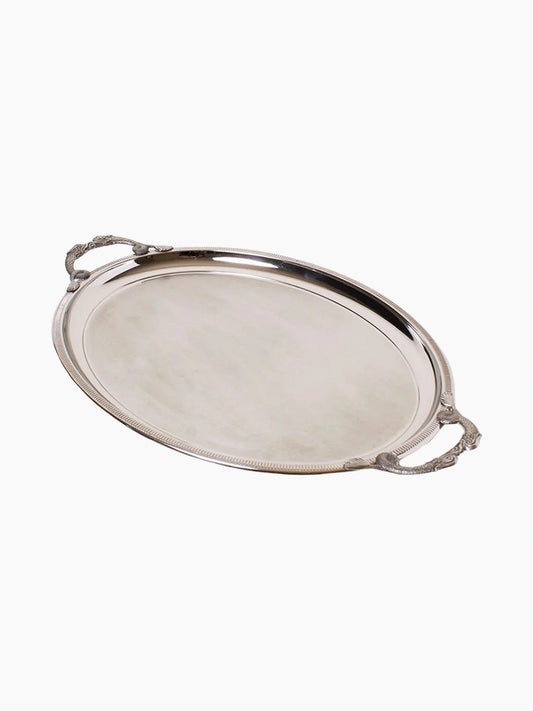 Large Silver Oval Tray