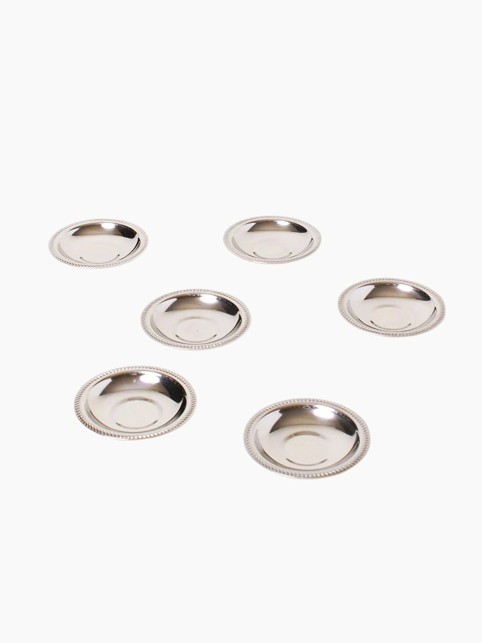 Tiny Silver Plates Set of 6