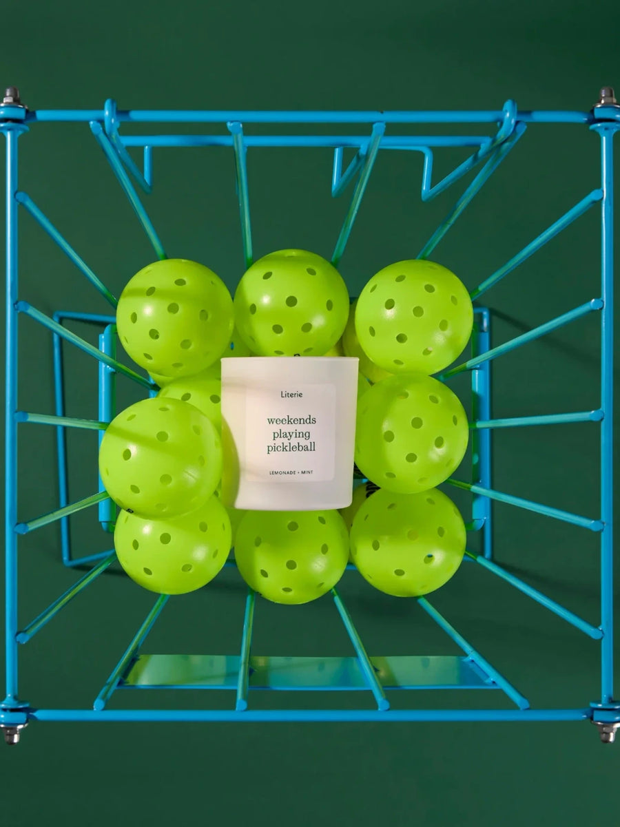 Weekends Playing Pickleball Candle