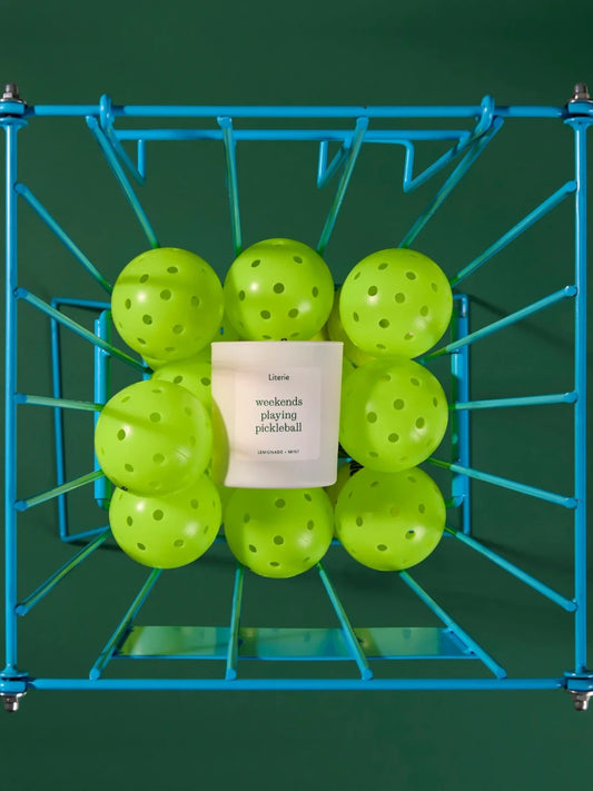 Weekends Playing Pickleball Candle