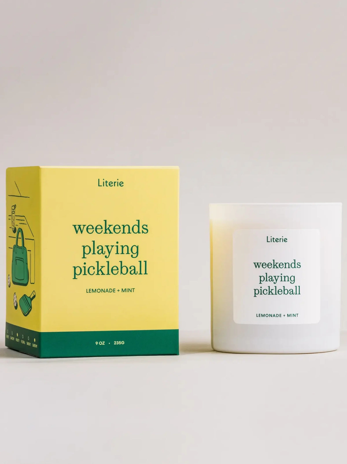 Weekends Playing Pickleball Candle