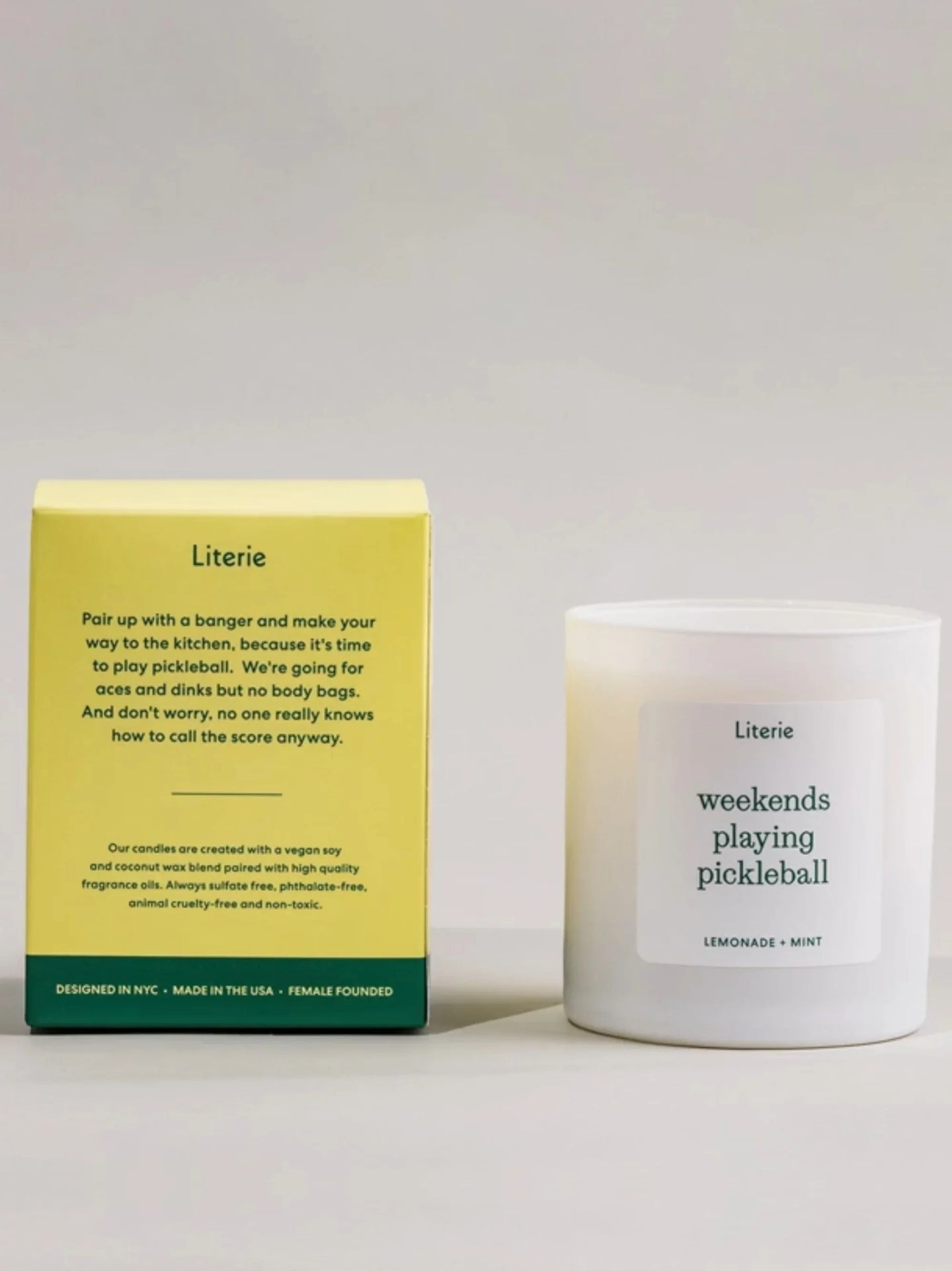Weekends Playing Pickleball Candle
