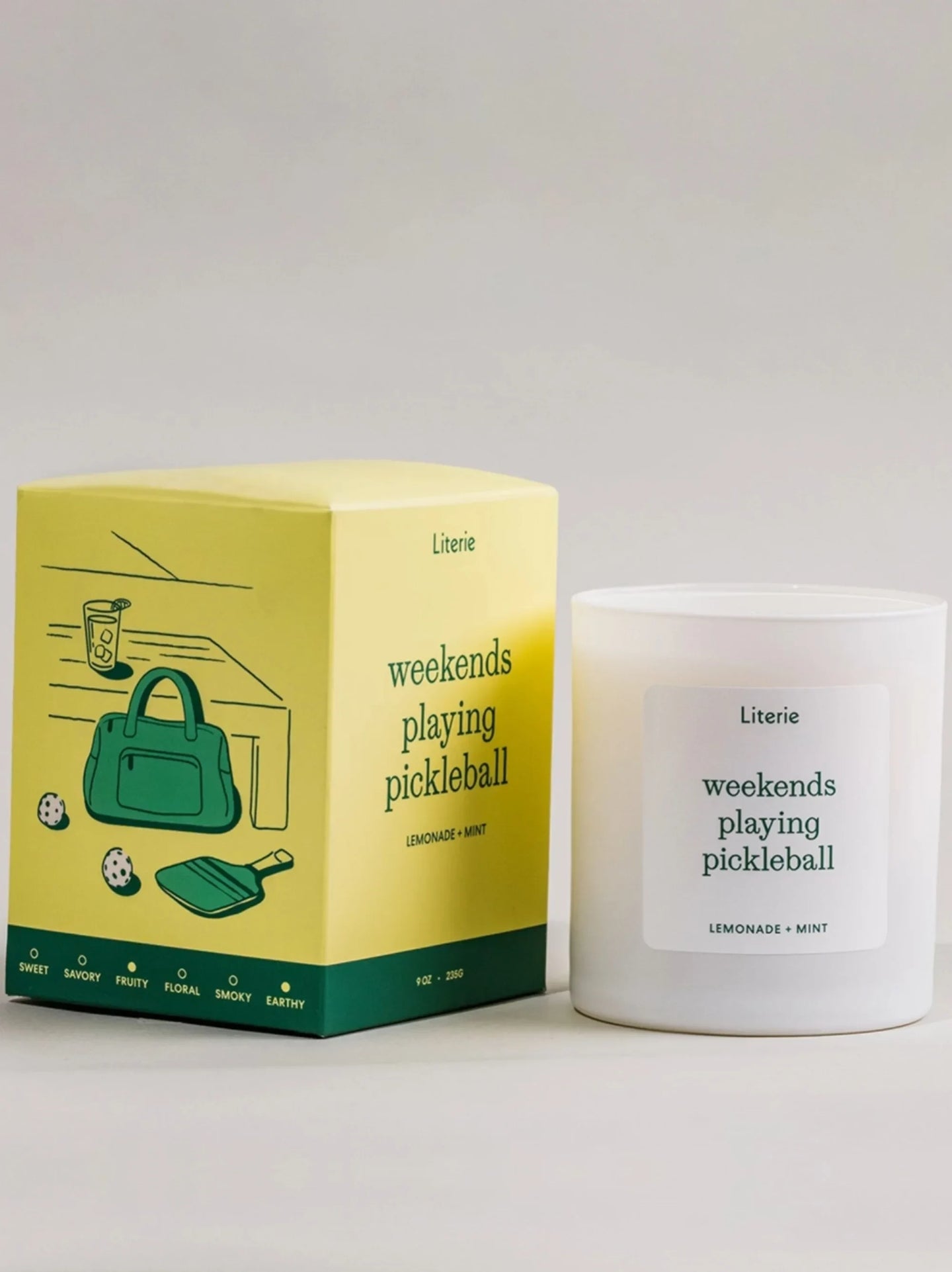 Weekends Playing Pickleball Candle