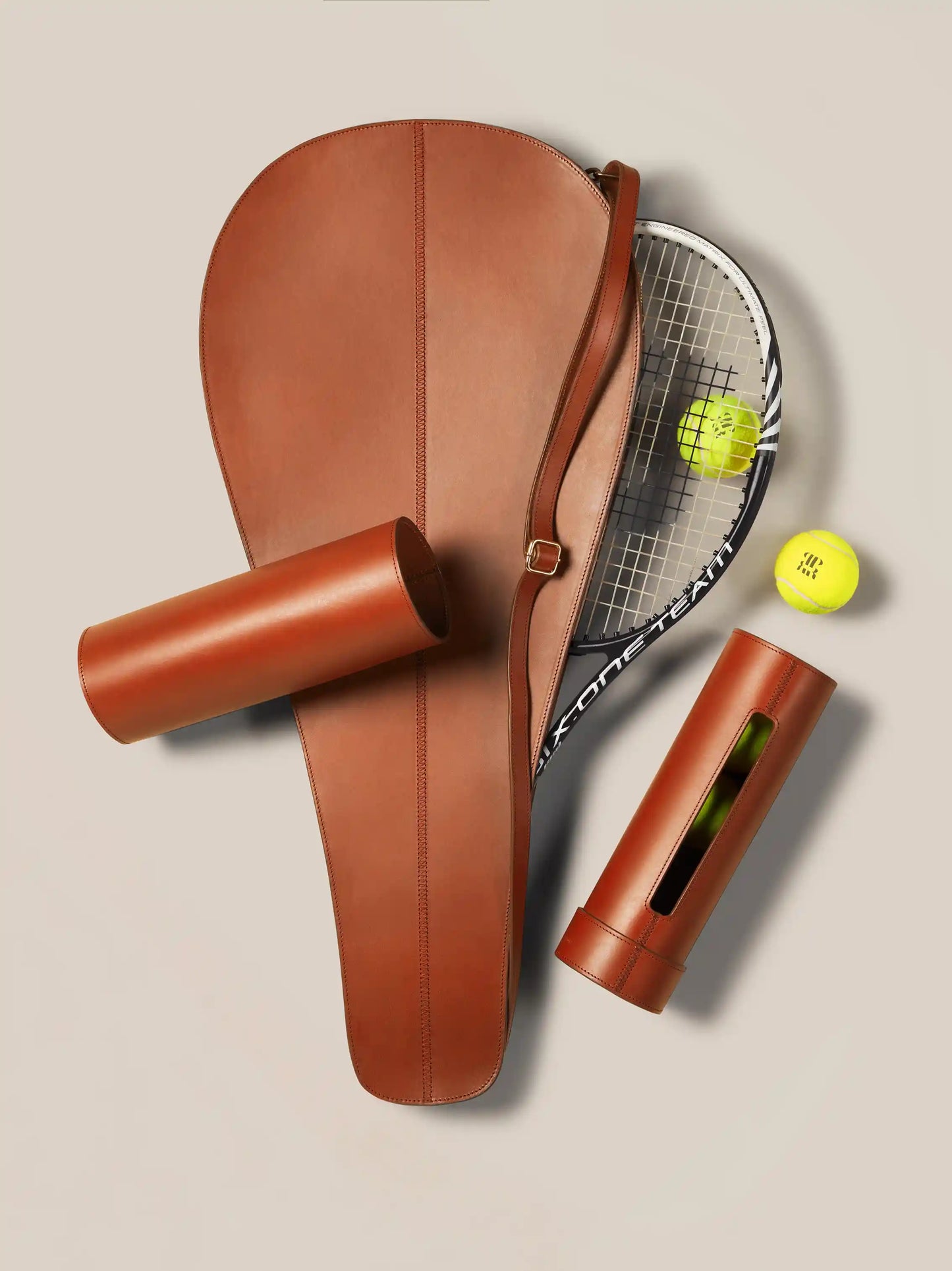 Personalised Leather Tennis Racket Case | The Go-To