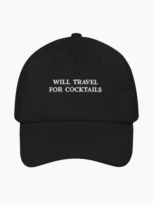 Will Travel For Cocktails Cap