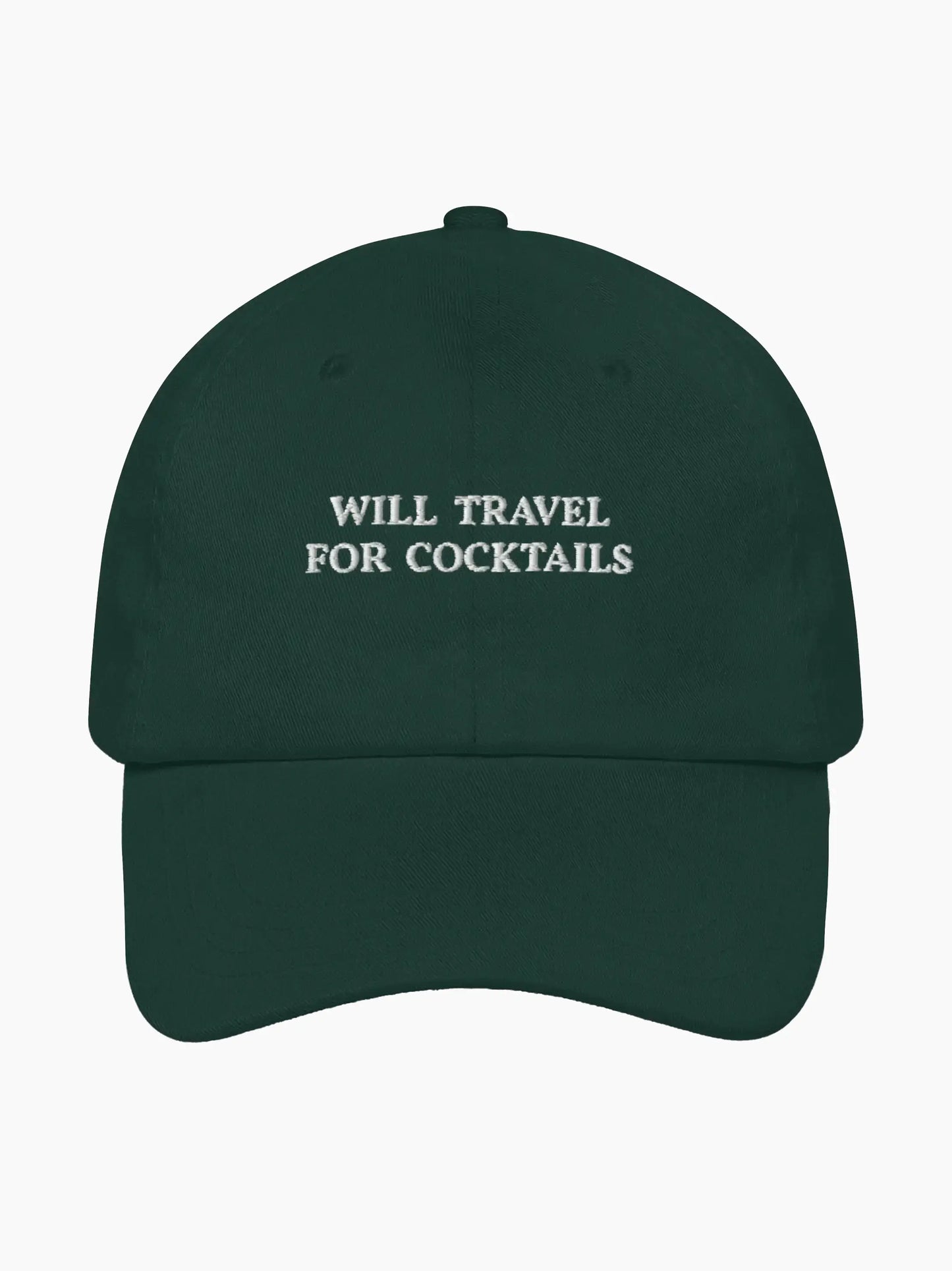 Will Travel For Cocktails Cap