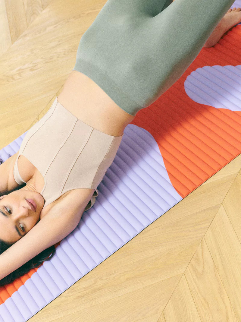 Purple and Orange Exercise Mat