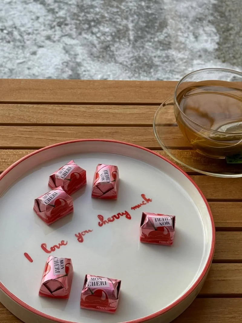 I Love You Cherry Much Dessert Plate