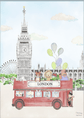 Personalised Animals at Big Ben Kids Art Print