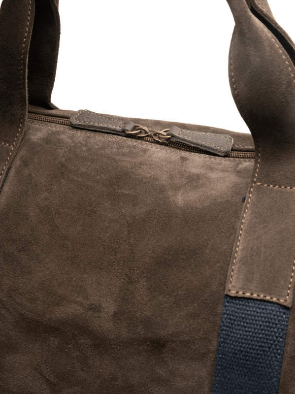 Suede Boston Travel Bag