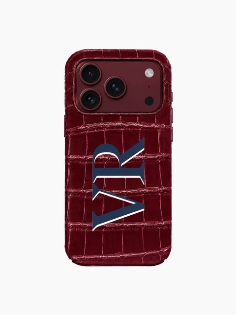 Burgundy Crocodile iPhone Case