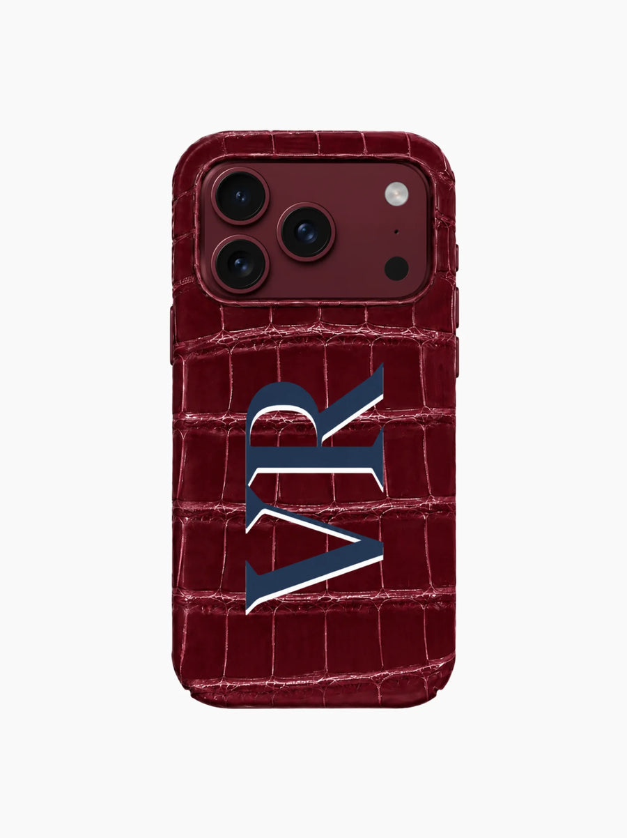 Burgundy Crocodile iPhone Case