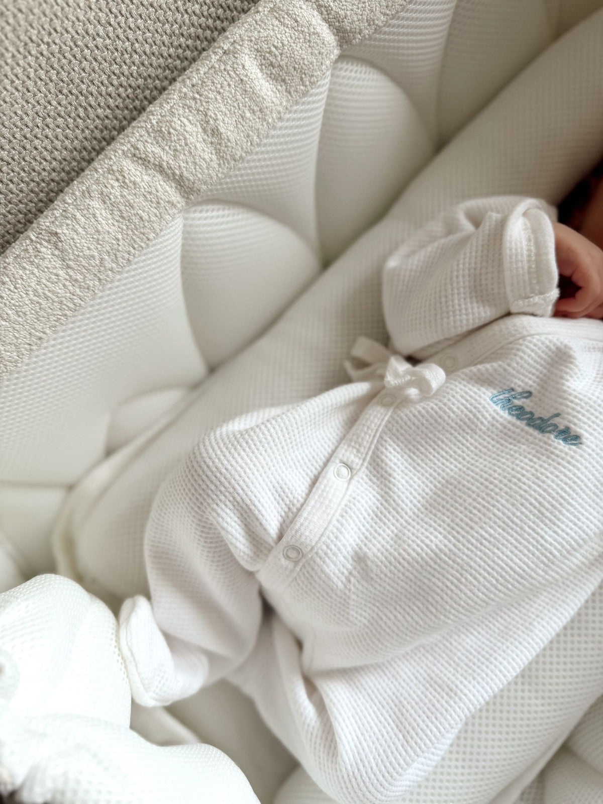 Personalised Waffle Sleepsuit