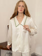 French Style Silk Long Pyjama Set