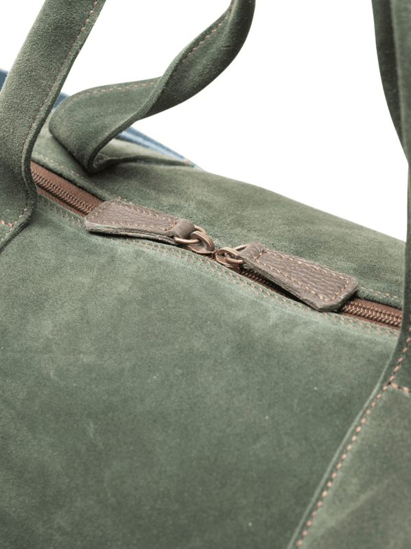 Suede Boston Travel Bag