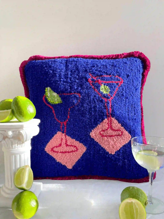 Cocktail Sequin Embroidered Cushion