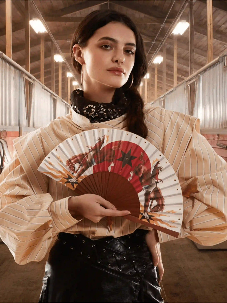 Rodeo Riders Hand Fan