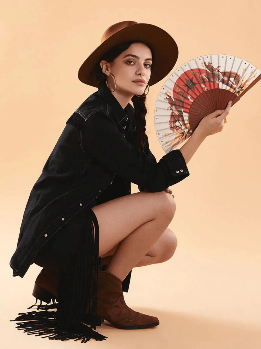 Rodeo Riders Hand Fan
