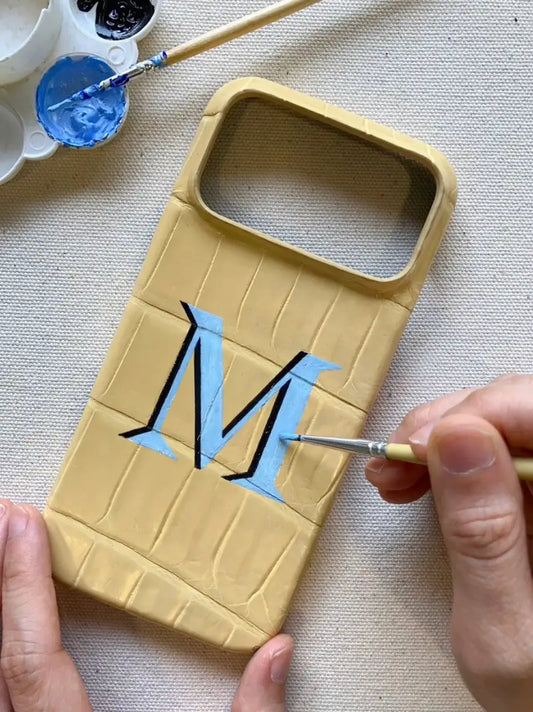 Cornsilk Yellow Crocodile iPhone Case