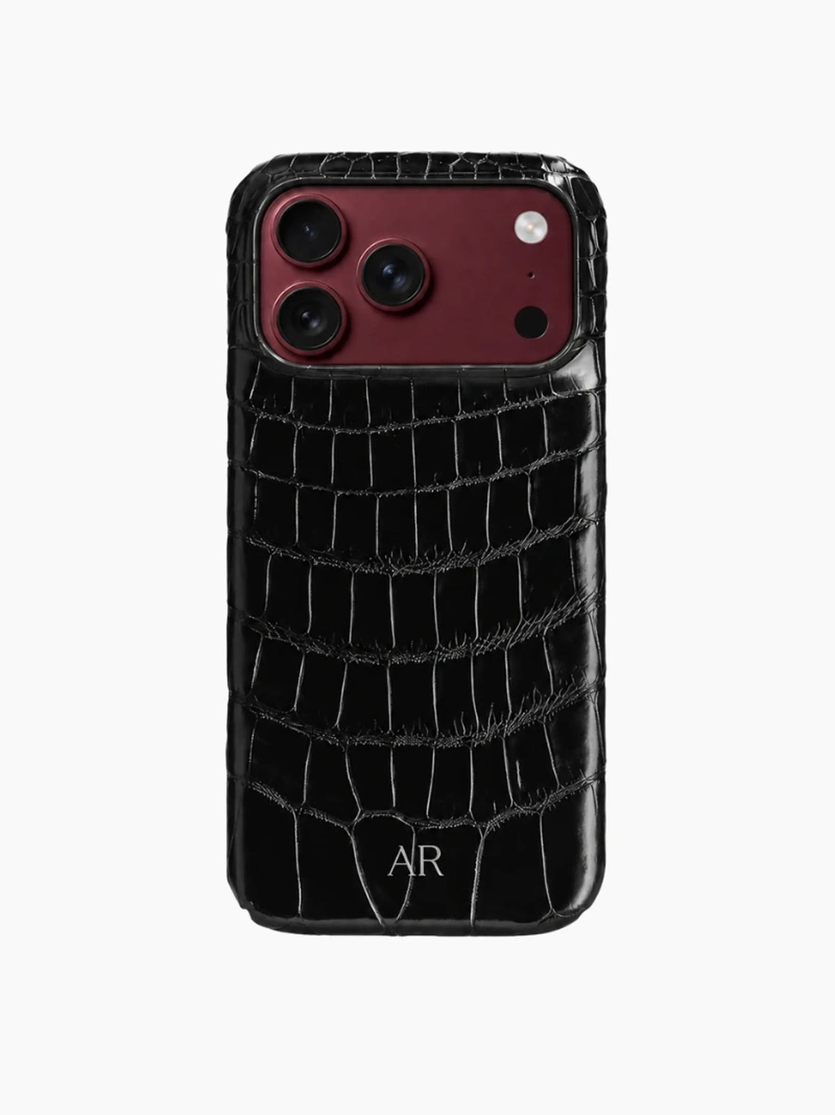 Polished Black Crocodile iPhone Case