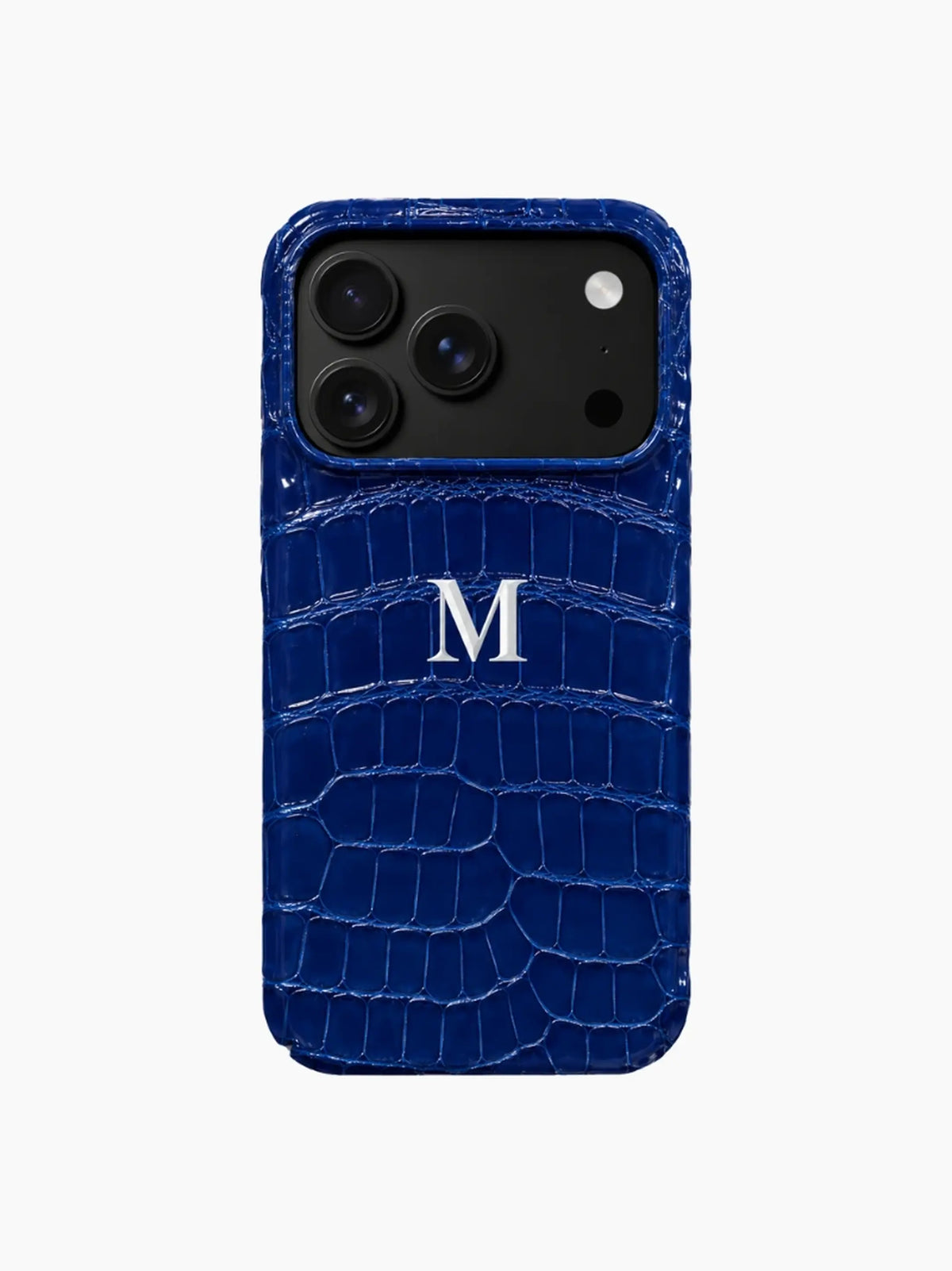 Cobalt Blue Crocodile iPhone Case