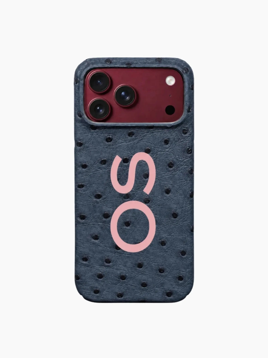 Storm Blue Ostrich iPhone Case
