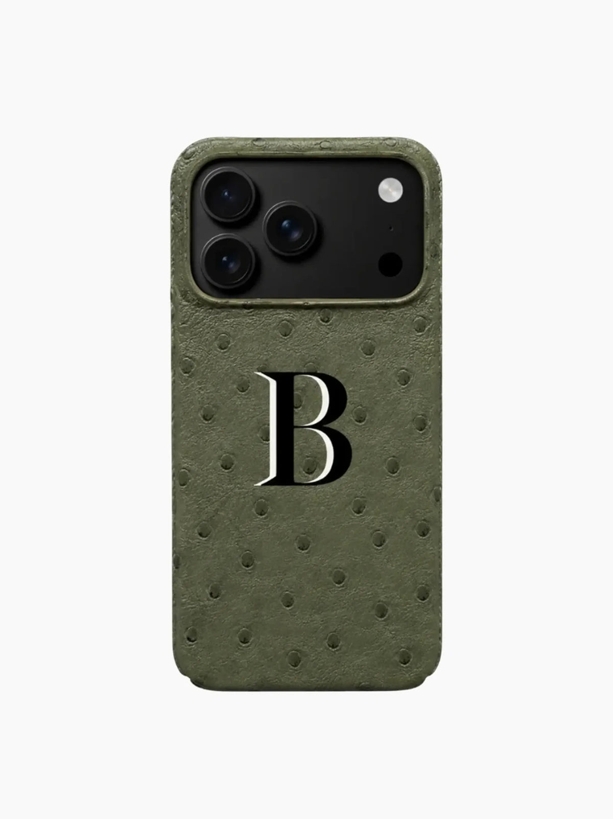 Olive Green Ostrich iPhone Case