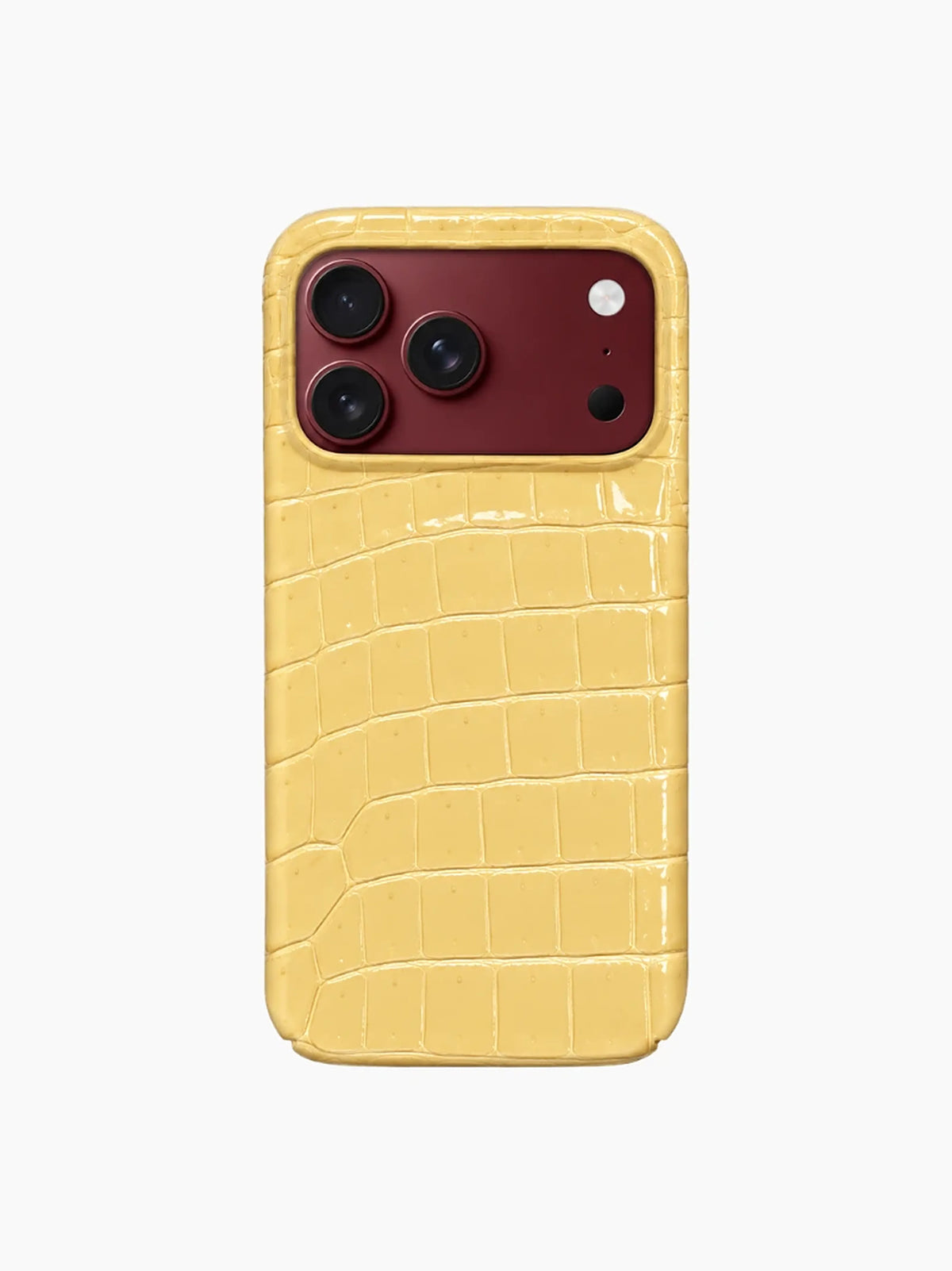 Cornsilk Yellow Crocodile iPhone Case