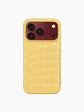 Cornsilk Yellow Crocodile iPhone Case