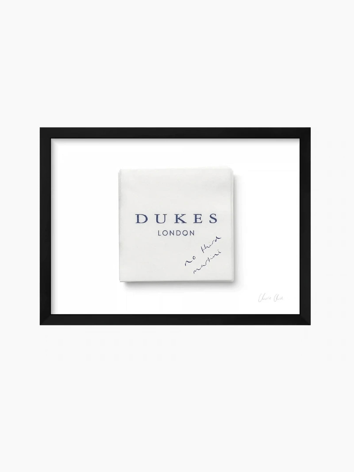 Napkin at Dukes i Art Print