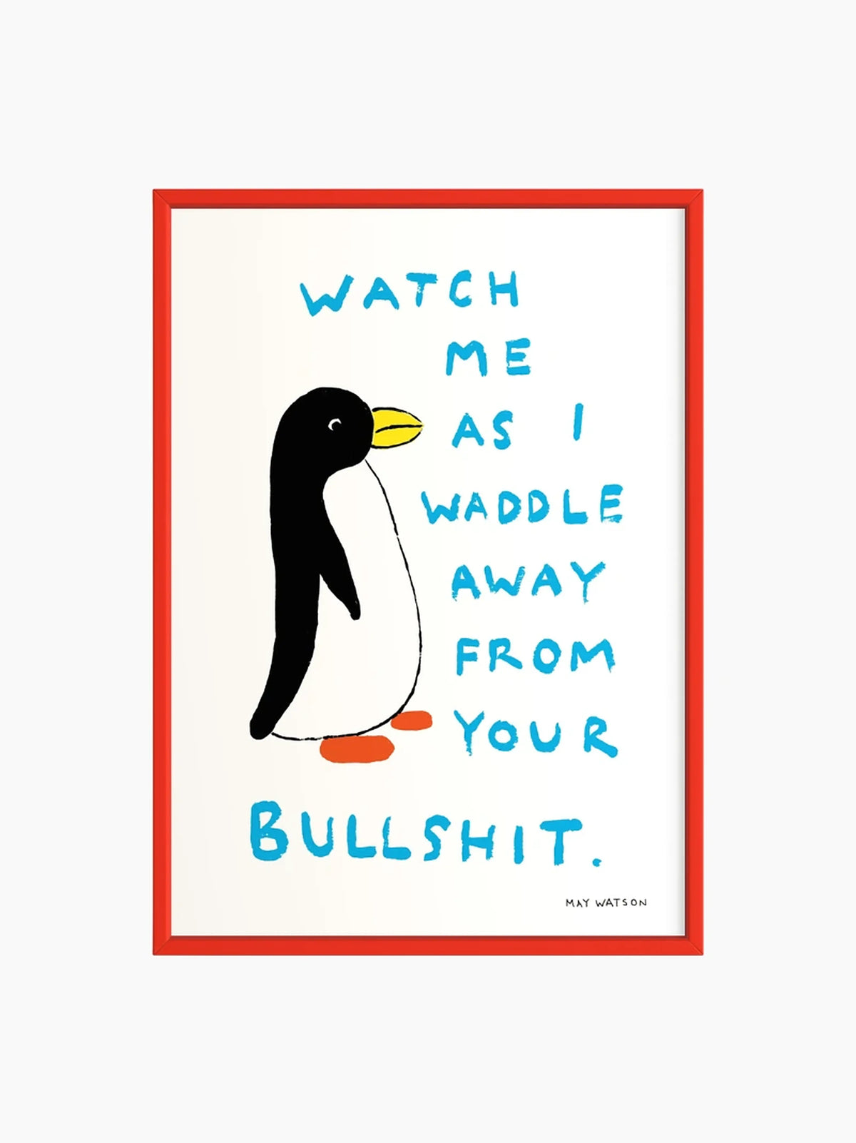 Waddle Away Art Print